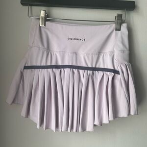 light purple gold hinge skirt **small stain